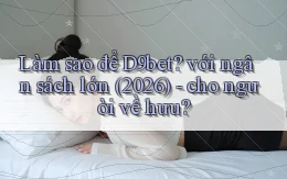 Làm sao để D9bet với ngân sách lớn (2026)   cho người về hưu